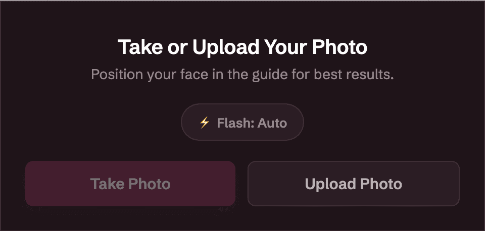 The photo capture step themed plum for another practice